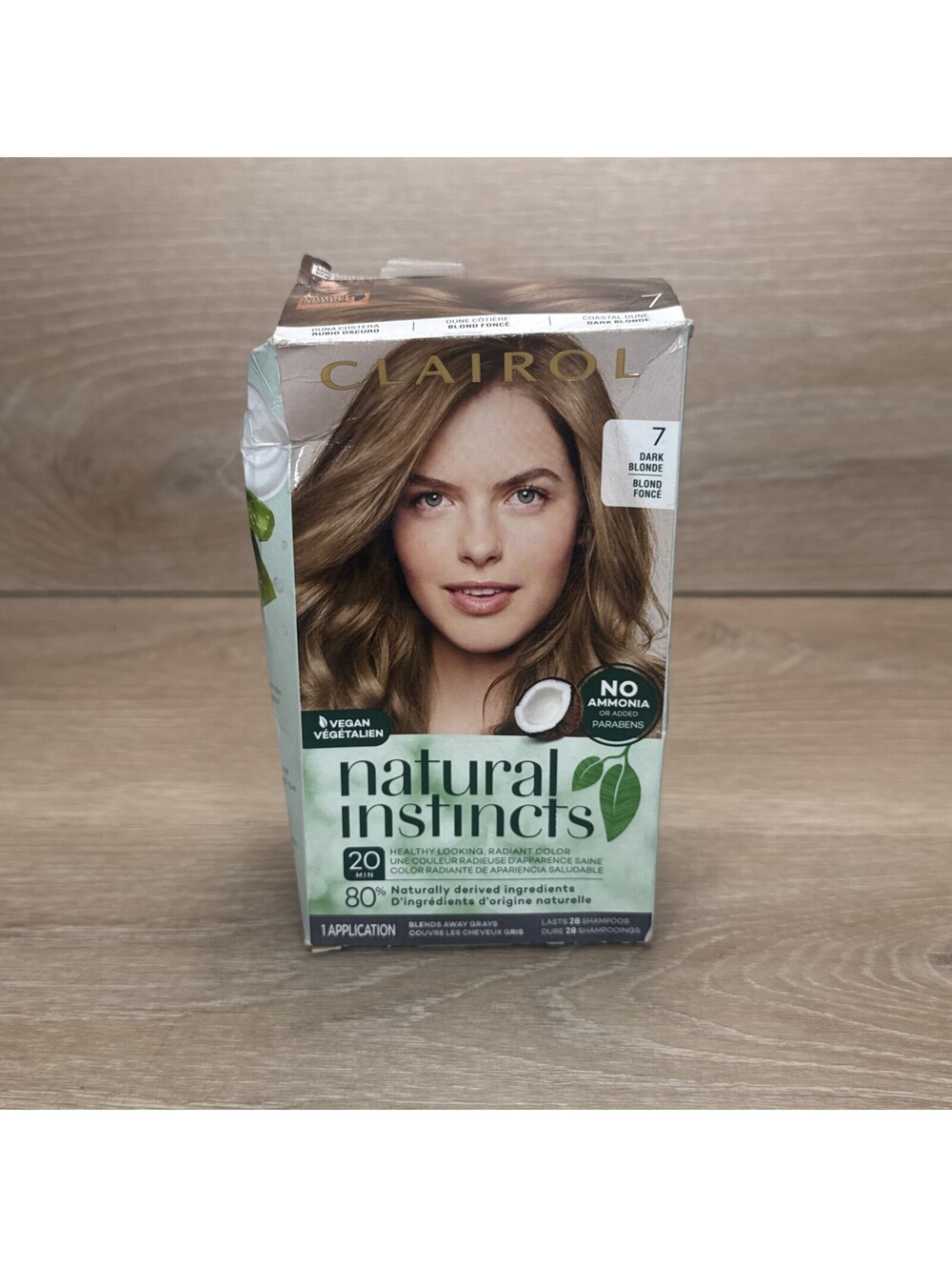 NIB CLAIROL NATURAL INSTINCTS, NO AMMONIA PERMANENT APPLICATION - DARK BLONDE #7